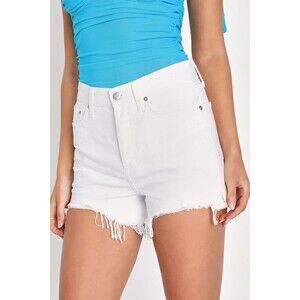 Pistola Nova White Distressed Denim Shorts Size 28 High Rise